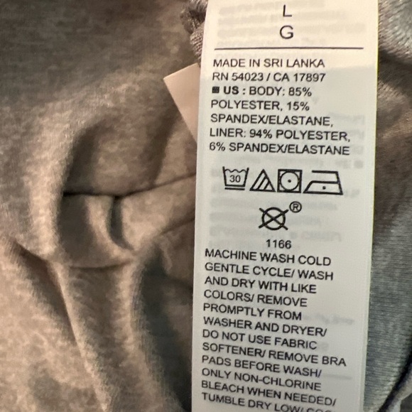 Old Navy gray active light support cloud+ longline sports bra size large NWT - Picture 5 of 6